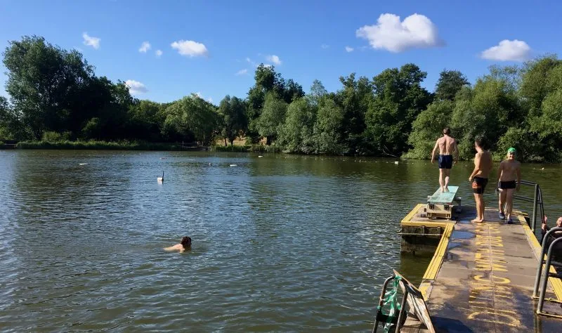 Hampstead Pond: Taking the plunge